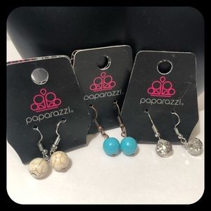 PAPARAZZI 3 pairs of dangle earrings